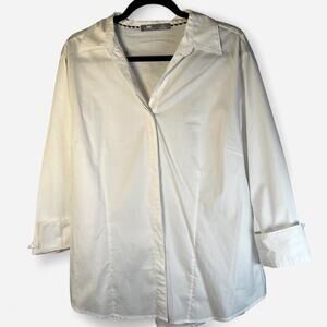 Riders by Lee - Women's White Button-Up Long Sleeve Shirt - Size XL